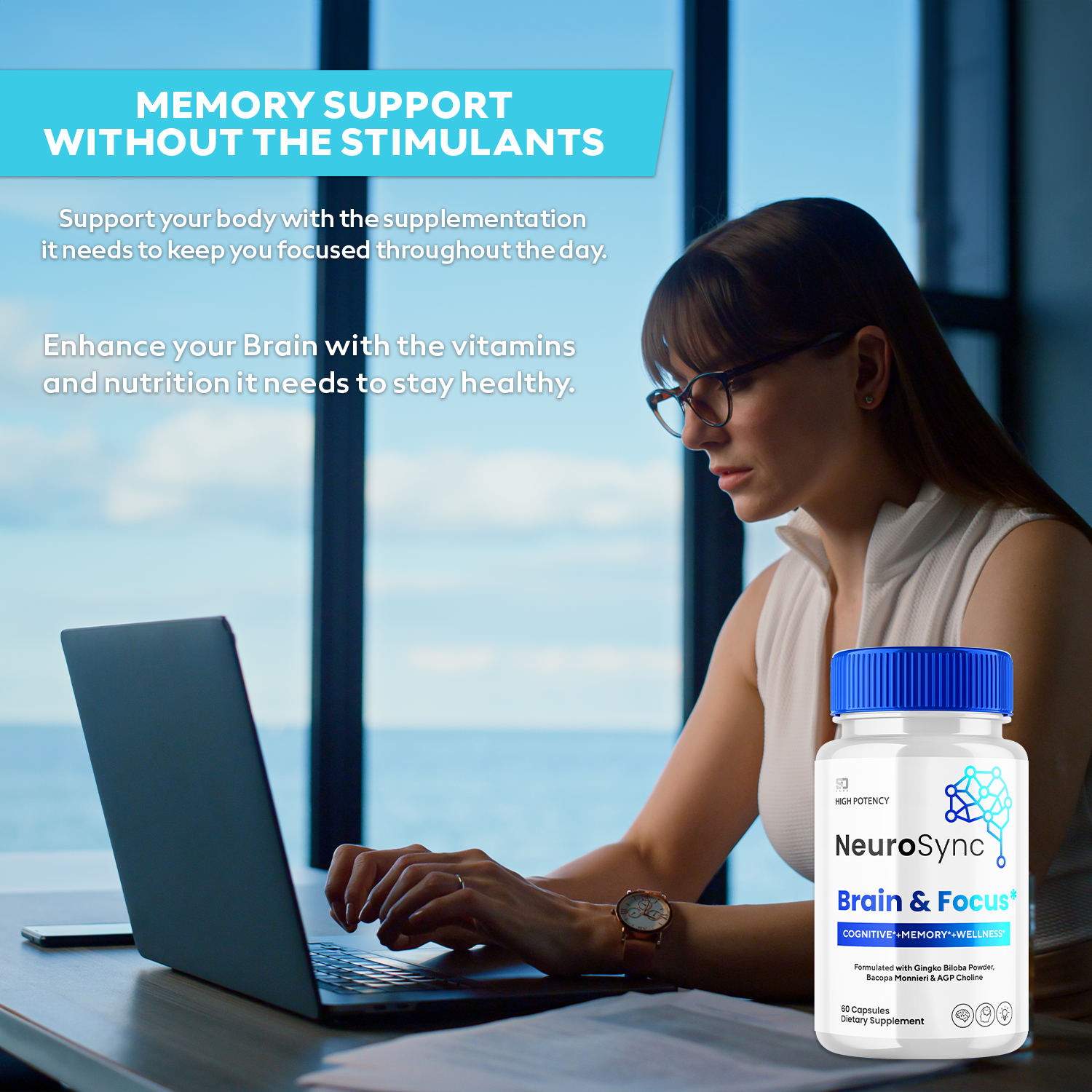 Neuro Sync Support Brain Health, Promotes Focus & Overall Wellness (5 Pack)