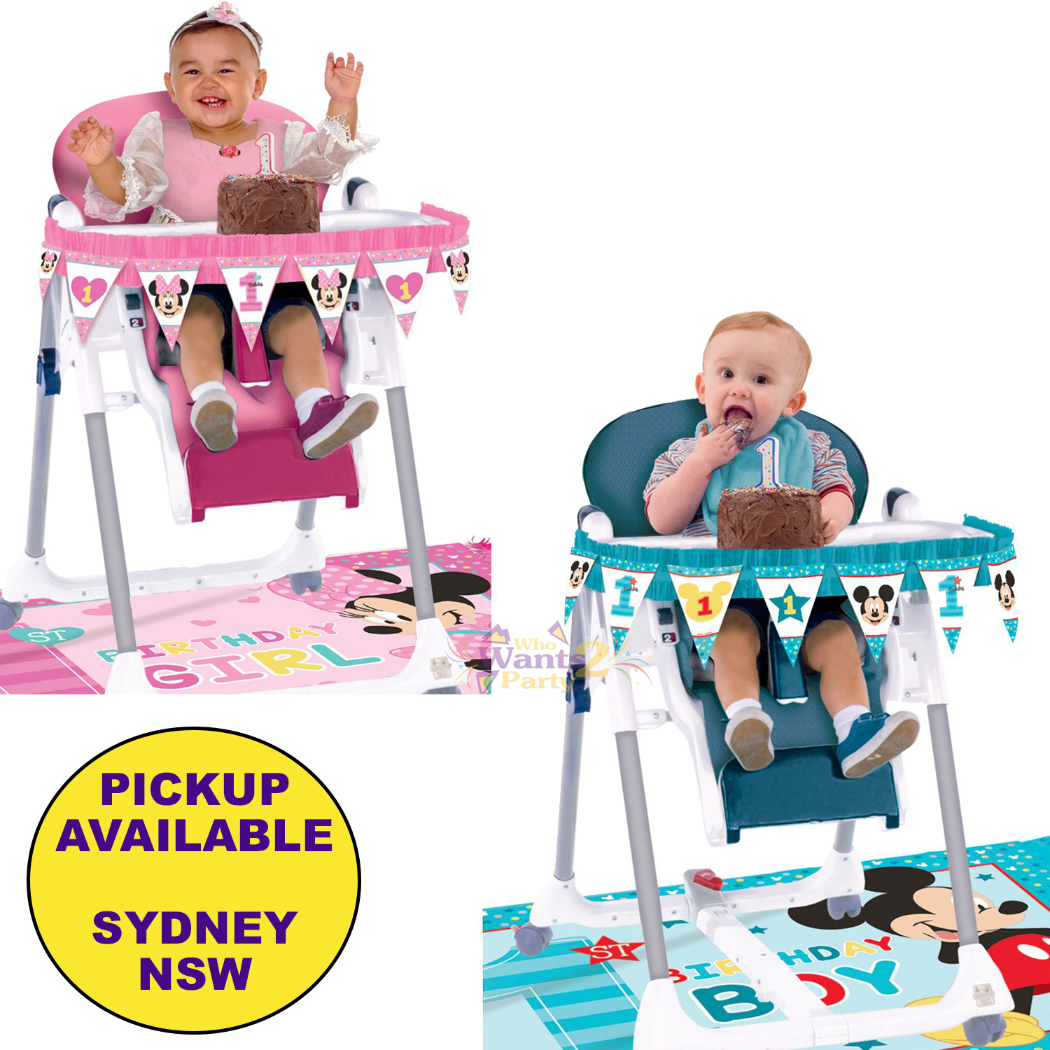 Mickey Or Minnie Mouse 1st Birthday Party Supplies High Chair