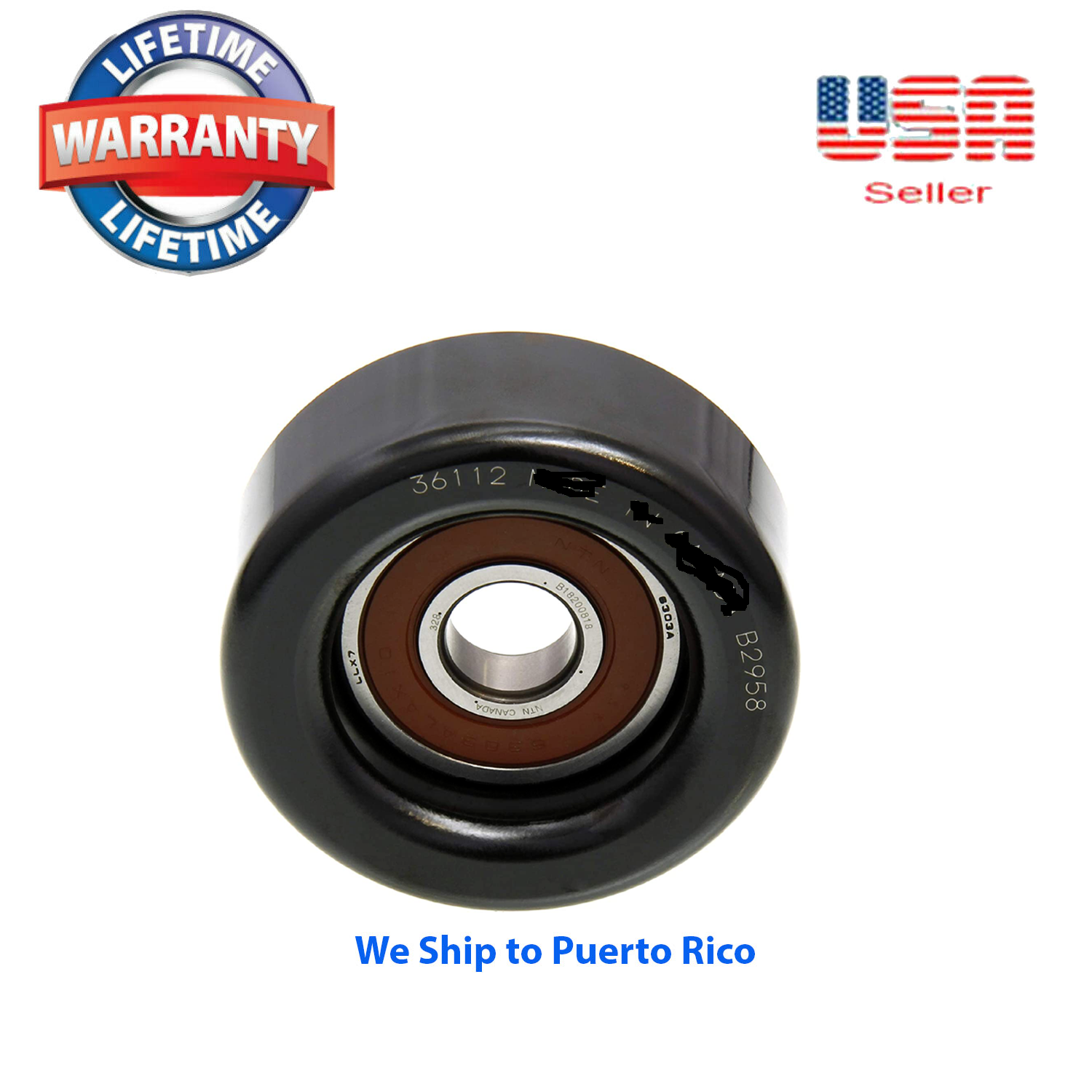 SET OF 2 Belt Tensioner Idler Pulley FOR Acura Honda 2003-2017