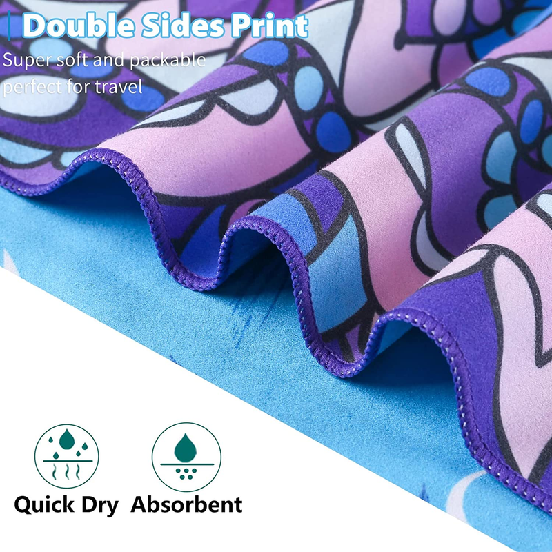 Microfiber Sand Free Beach Towel Thin Quick Dry Super Absorbent Large Lightweigh