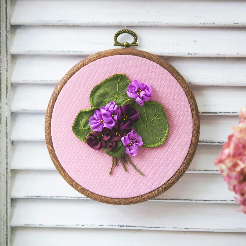 Embroidery Hoop Frame 3 Inch round Imitated Wood Circle Cross-Stitch Ring for Ar