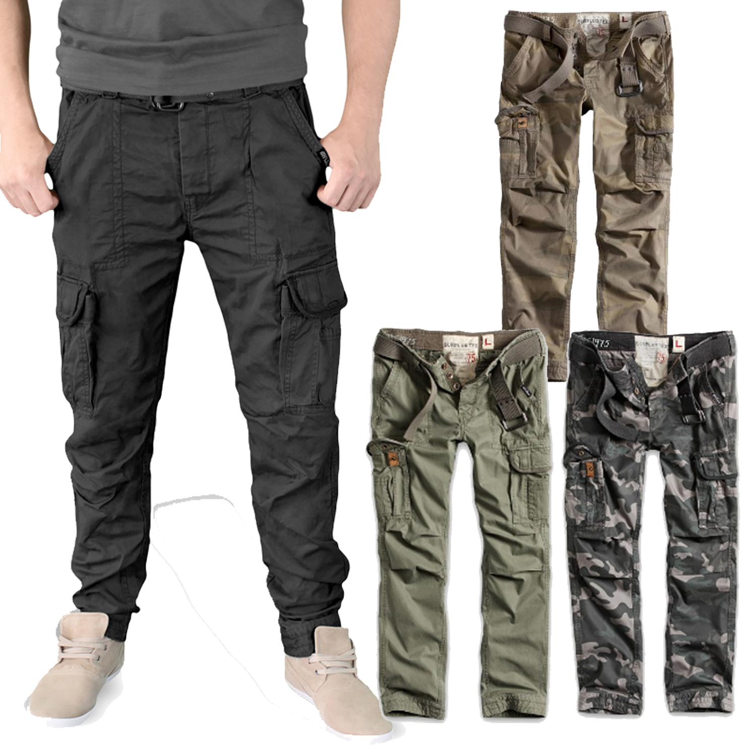 camo pants with belt