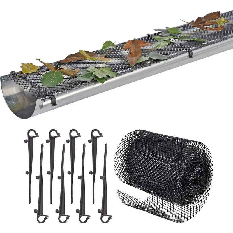 Hi Dachrinnenschutz Dachrinnen-Abdeckung Laubschutz LaubfÃ¤Nger Inkl. Gitter 6 M