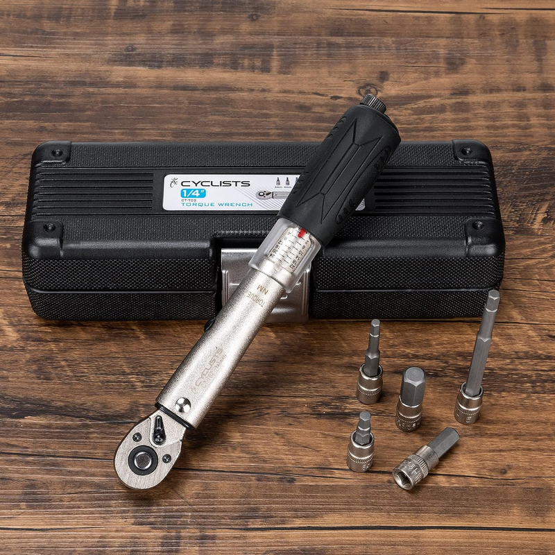 1/4 Inch Drive Click Torque Wrench Set &ndash;2 to 24Nm &ndash; Bicycle Maintenance Kit for