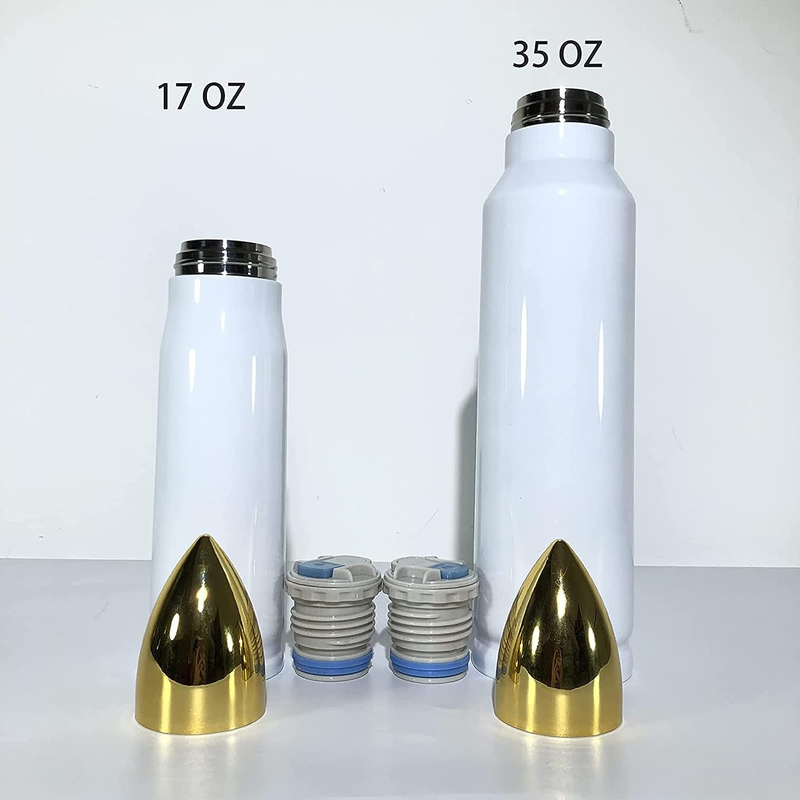 Sublimation Bullet Tumblers Blanks 35Oz Stainless Steel DIY Tumbler Thermos Wate