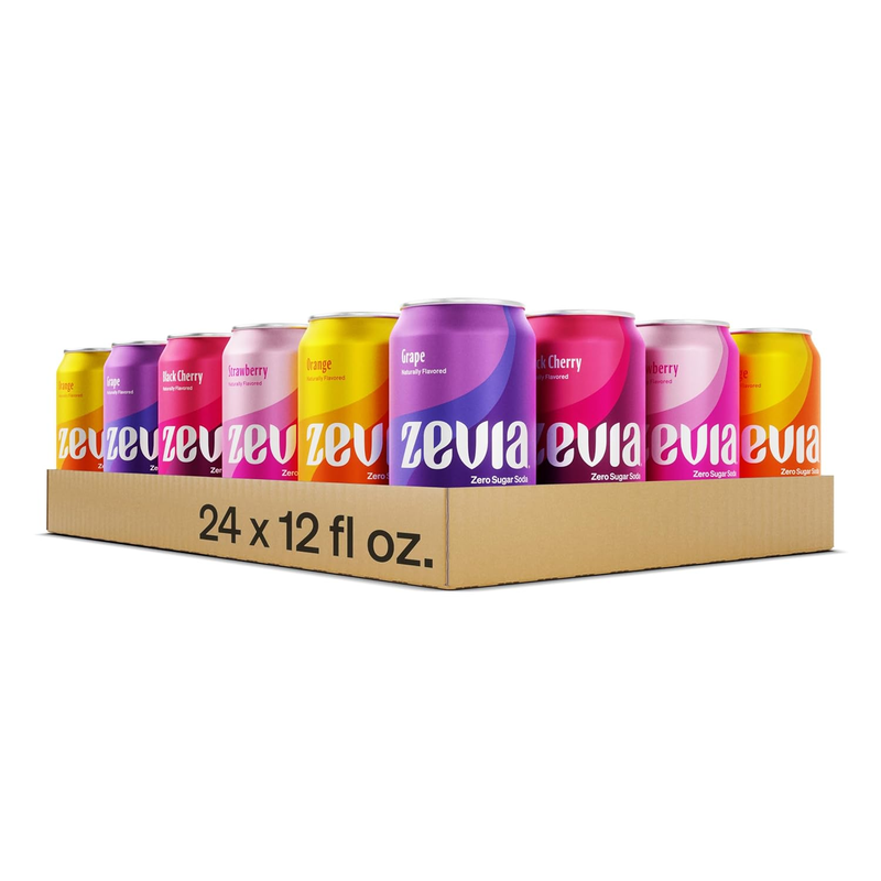 Zero Calorie Soda, Fruity Variety Pack, 12 Ounce Cans (Pack 