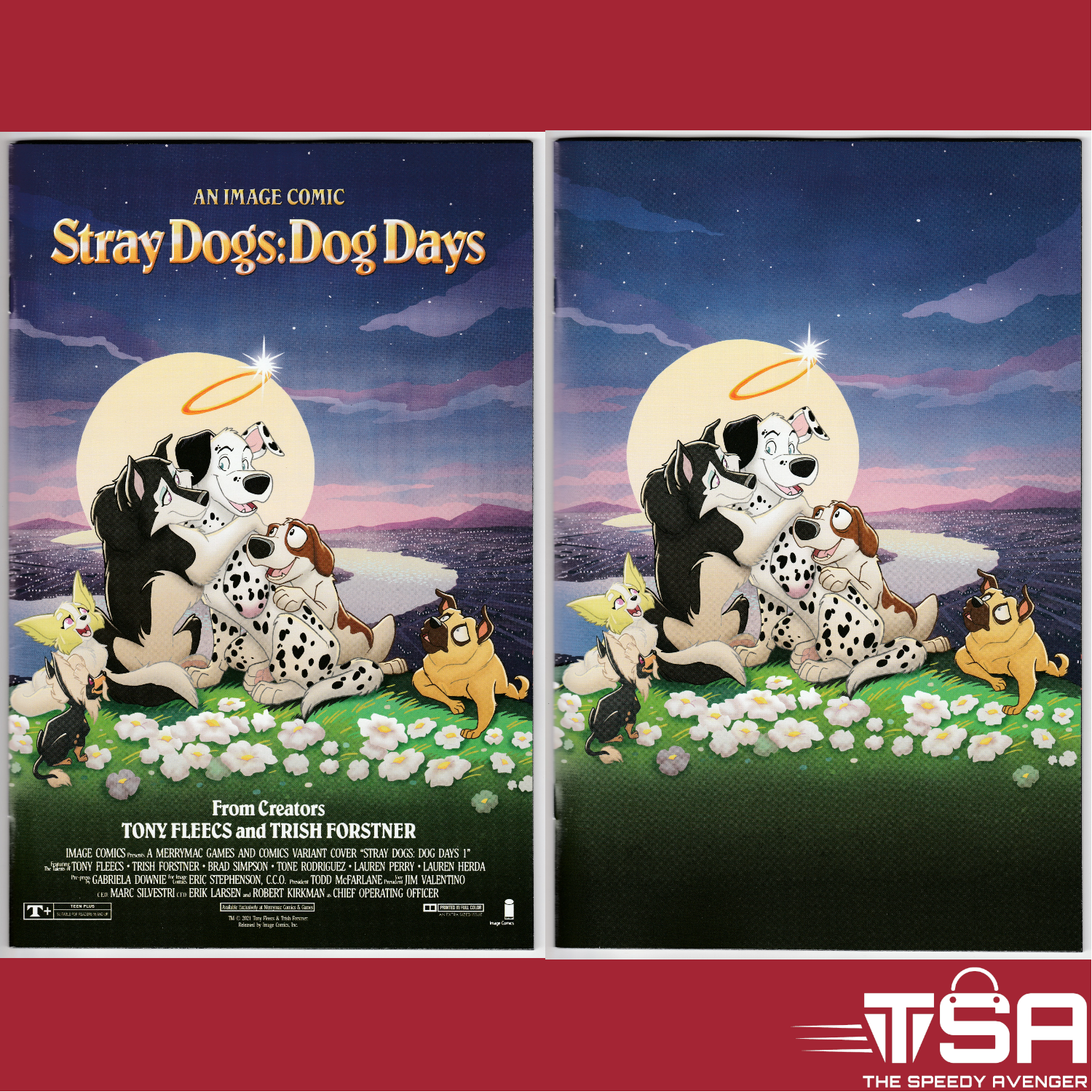STRAY DOGS DOG DAYS #1 All Dogs Go To Heaven Homage Virgin + Trade Set Image