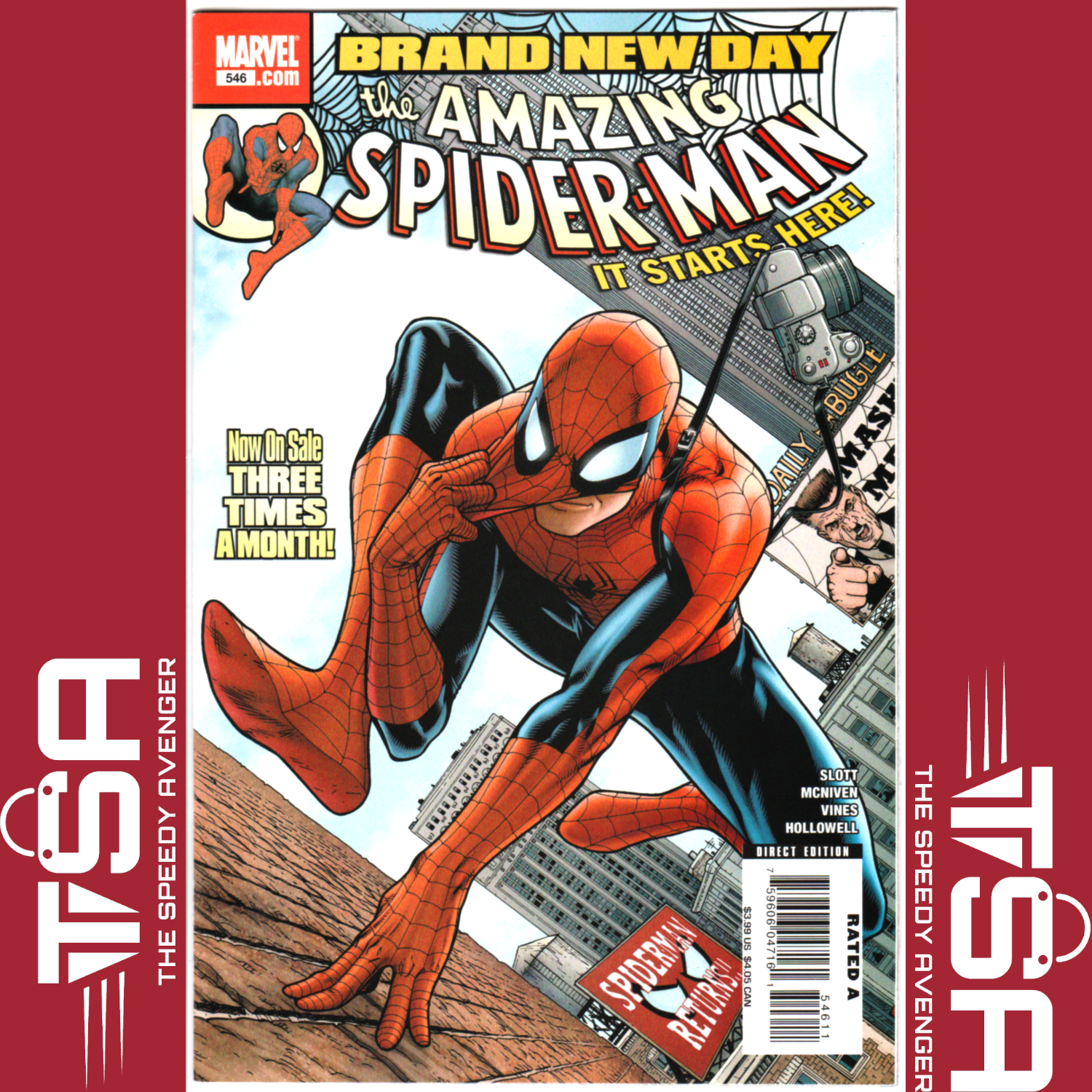 AMAZING SPIDER-MAN #546 Steve McNiven Regular Direct Cover A MR NEGATIVE MCU