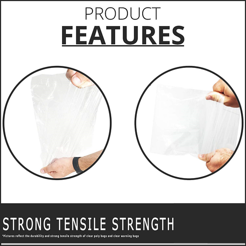 Shop4Mailers 12 x 15.5 Clear Plastic Self Seal Poly Bags 1.5 Mil 1000 Pack