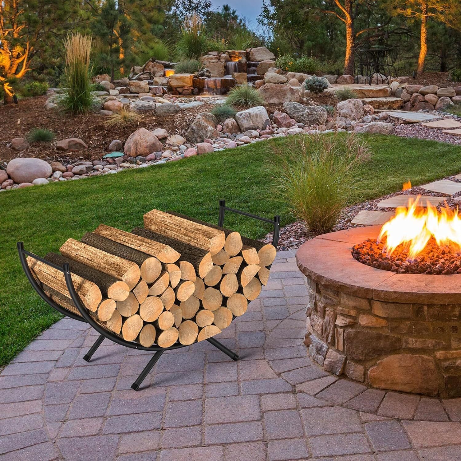 8 ft Heavy Duty Firewood Shelter Log Rack for Fireplaces and Fire Pits to Enjoy a Real Fire or Complement Ve 8 ft Heavy Duty Firewood Shelter Log Rack for Fireplaces and Fire Pits to Enjoy a Real Fire or Complement Ve