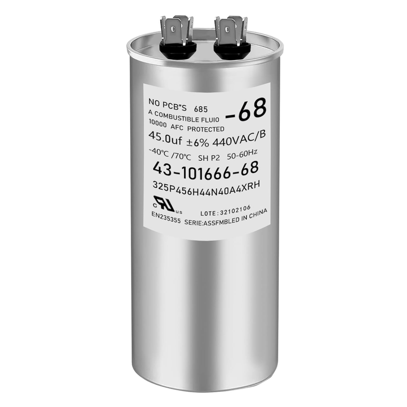 43-101666-68 45/440 Single round Capacitor for HVAC Systems