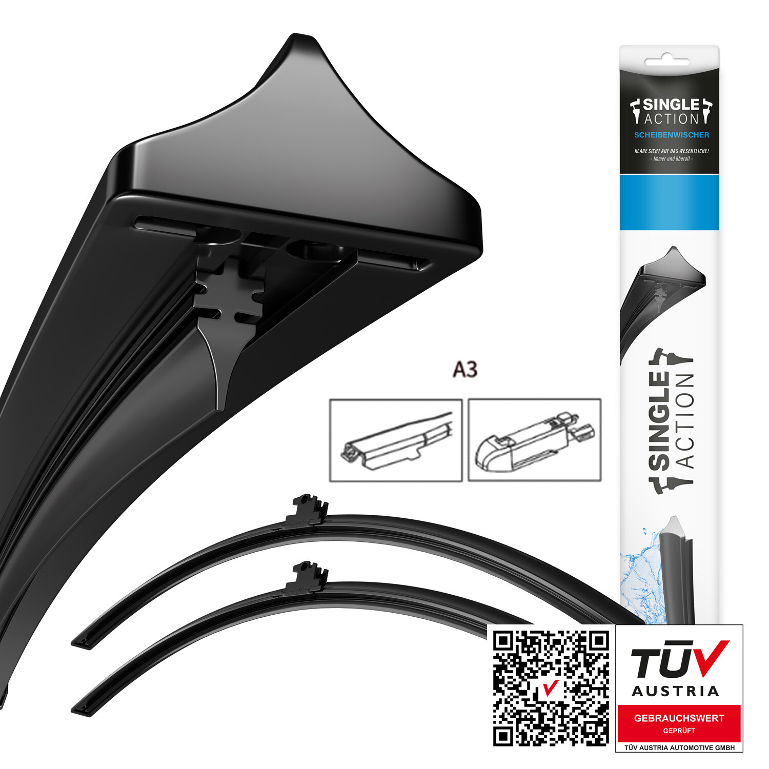 Scheibenwischer für JAGUAR XF Set für Frontscheibe Single Action D1822