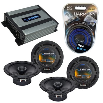 Toyota RAV4 1996-2000 Factory Speaker Upgrade Harmony (2) R65 & HA-A400.4 Amp