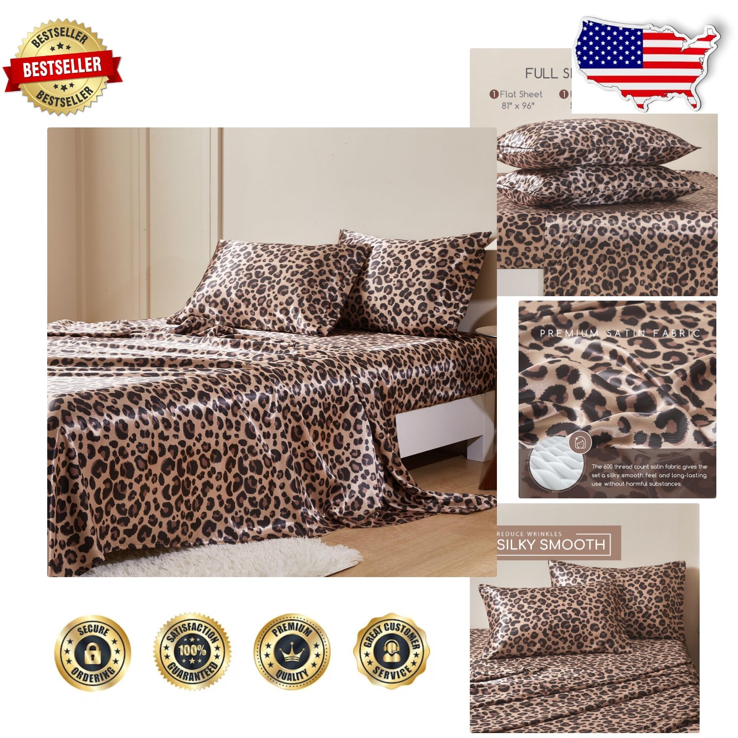 【Atelier silky】 Viwoeim Uptown Modern Floral Polyester Bed Sheets - Wrinkle
