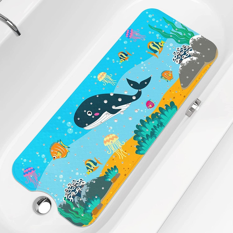 Bath Mat for Tub for Kids Cartoon Non Slip Baby Bathtub Mat Extra Long anti Slip