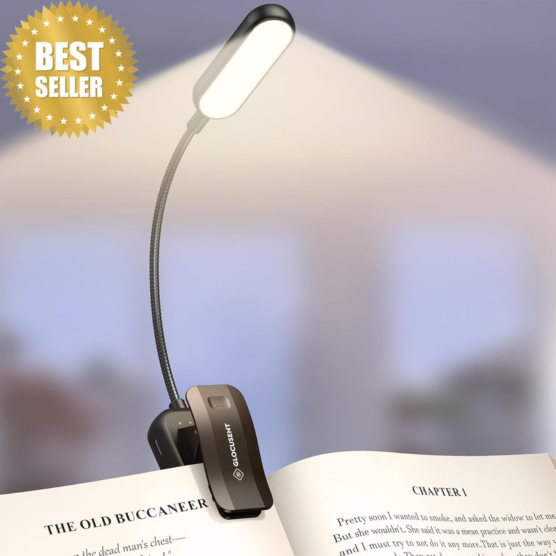 20 Leds Book Light,Book Light for Reading in Bed,Clip-On Light | Eye-Caring, 3–1