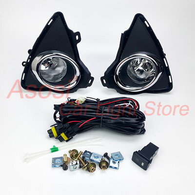 For Toyota Auris 2012 2013 2014 2015 Bumper Fog Light Kit w/Wiring Switch Bezel