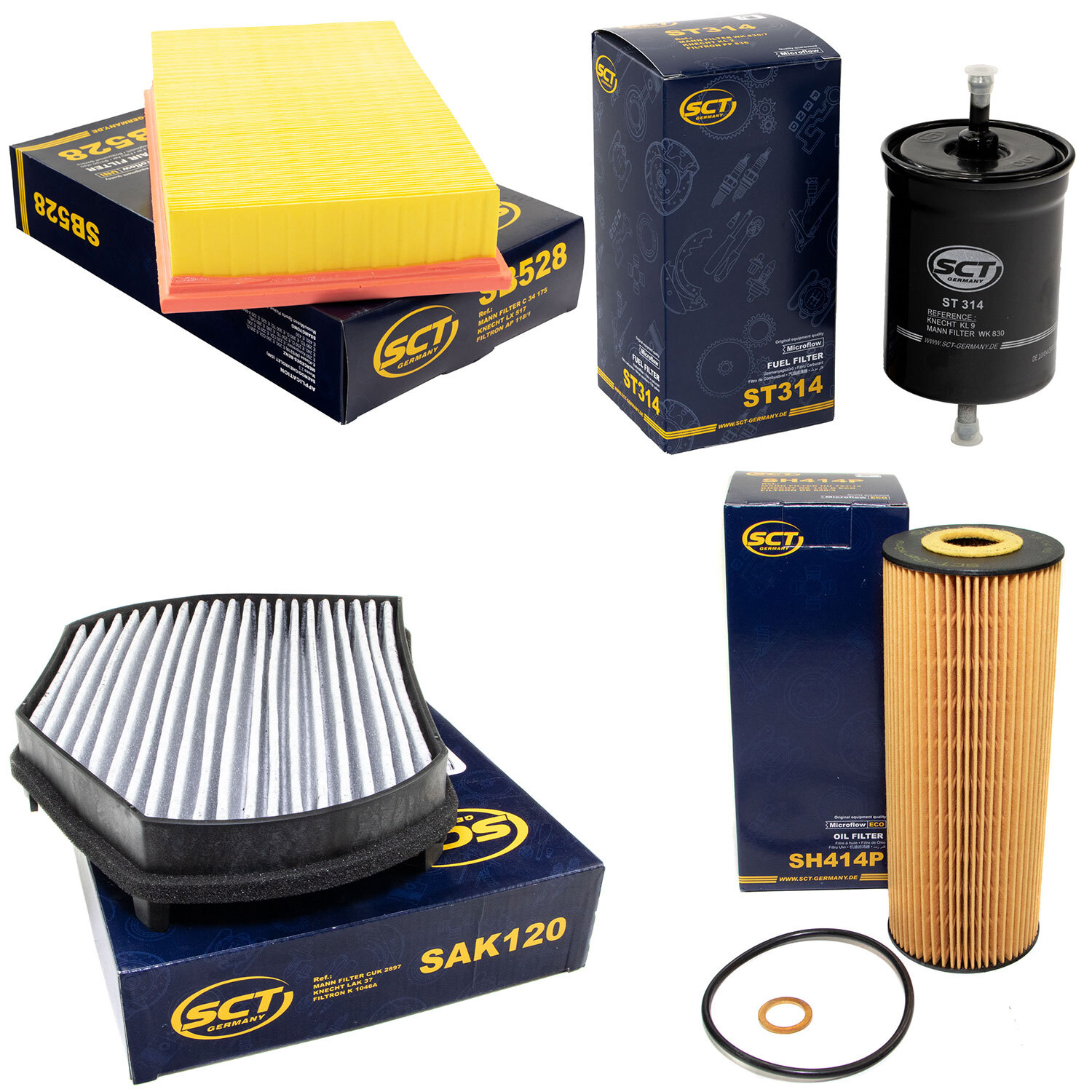 Filter Set SCT Kraftstoff- ÖL- Luft- Innenraum- für Mercedes E-Klasse W210 S210 
