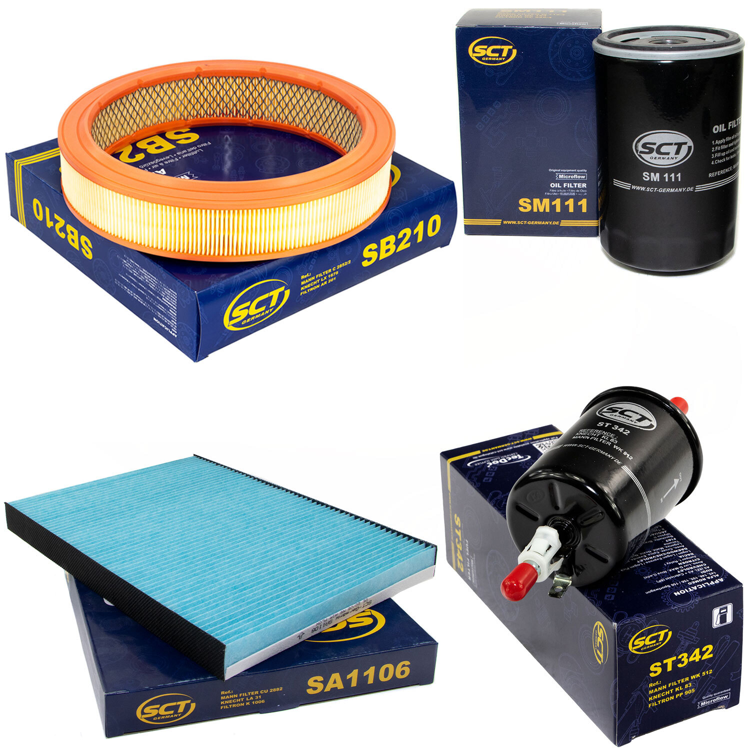 Filter Set Kraftstoff-ÖL-Luft-Innenraum + Schraube für Seat Ibiza II VW Polo 1.6
