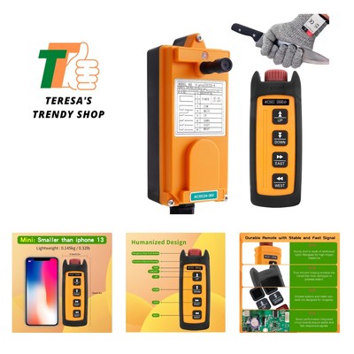 Mini Hoist Crane Wireless 4 Button 110V Industrial Radio Controller for Overh...