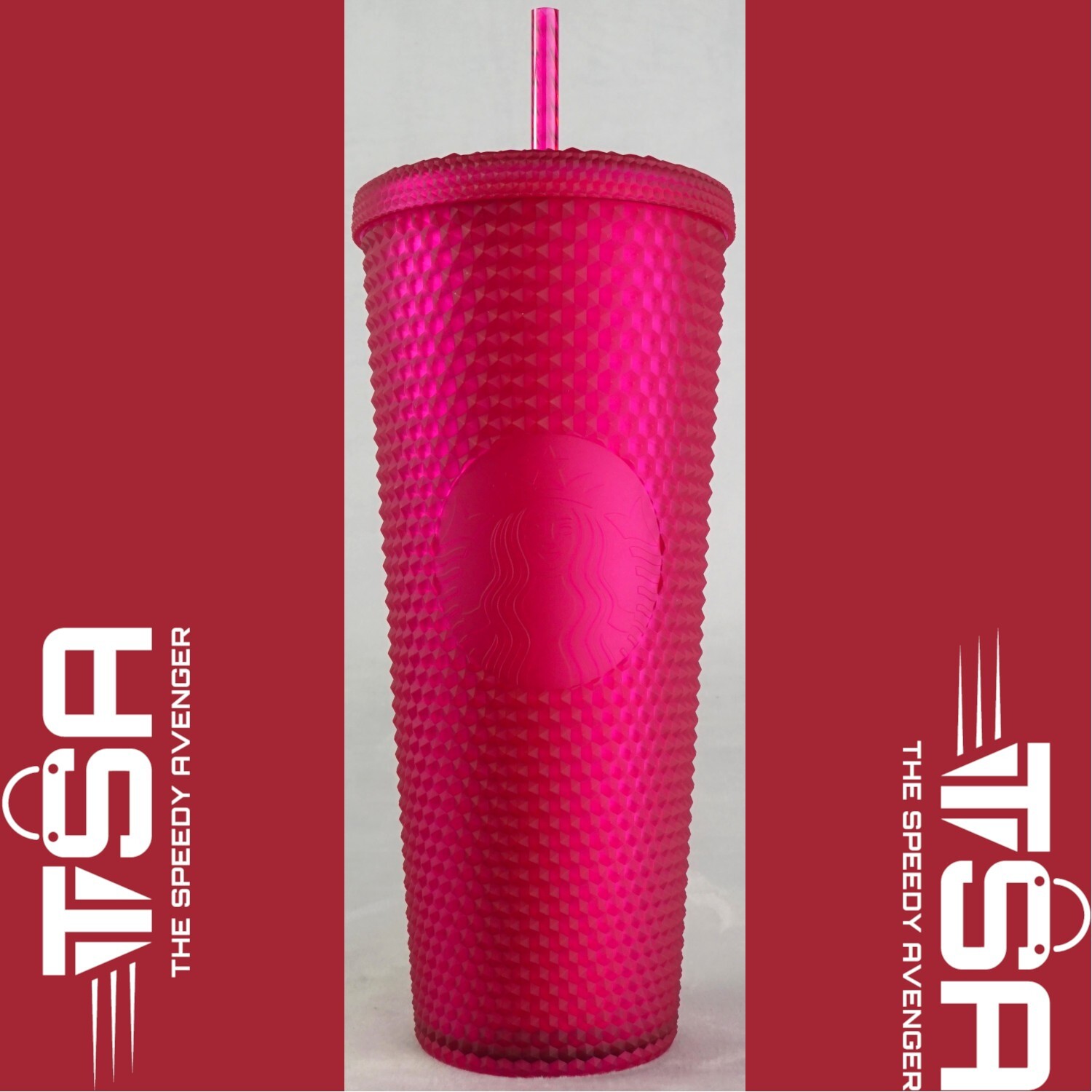 Starbucks MATTE RUBY RED 24oz Venti Studded Tumbler 2023 Cold Cup Mother's Day