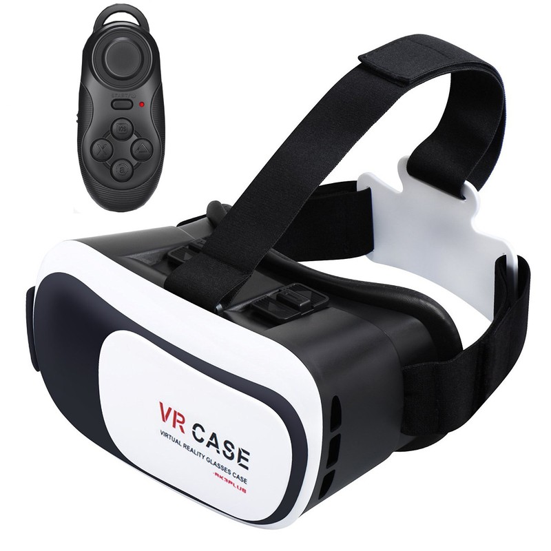 Virtual Reality VR Headset 3D Glasses With Remote for Android