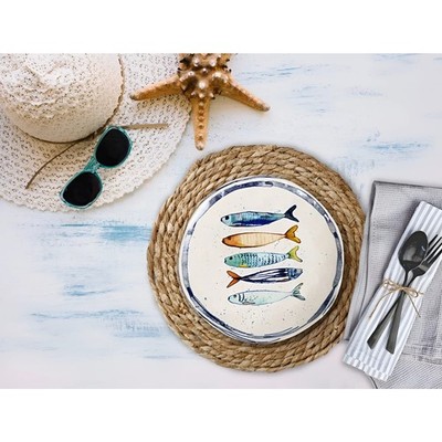 4x Peixe Iberica irregular shape 20cm dessert plate