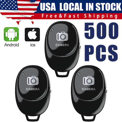 Camera Shutter Wireless Bluetooth Button Remote Control for Android Apple Lot