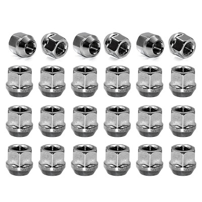 24Pcs M12X1.5 Wheel Lug Nuts, 21Mm Heigh Open End Conical Lug Nuts Compatible wi