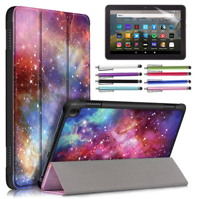 For Amazon Fire HD 8'' Tablet 12th Generation 2022/2024 Release Case+ Screen Film