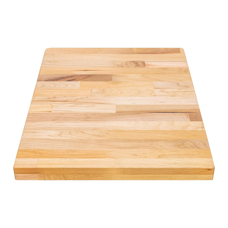 Solid Wood Table Top - 24 X 18 Butcher Block Countertop - Natural Maple Slab Work Bench Top for Coffee, Kitchen, Bar Table - Optional Base Leg Units