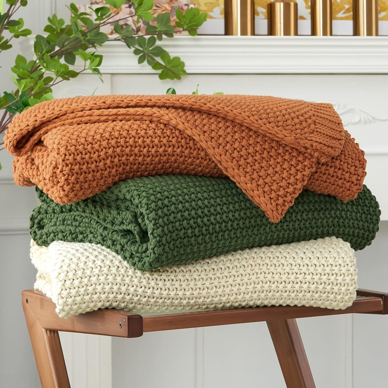 Lightweight Cotton Blanket Rustic Shabby Modern Farmhouse
