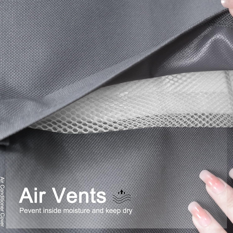 Air Conditioner Cover Heavy Duty Waterproof Durable for Outdoor Elastic Bottom f