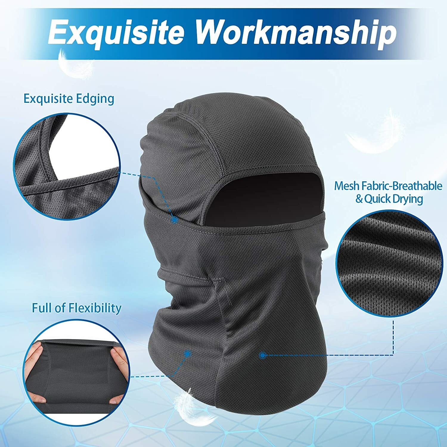 Balaclava Face Mask Thin UV Protection Ski Sun Hood Tactical Masks for Men Women