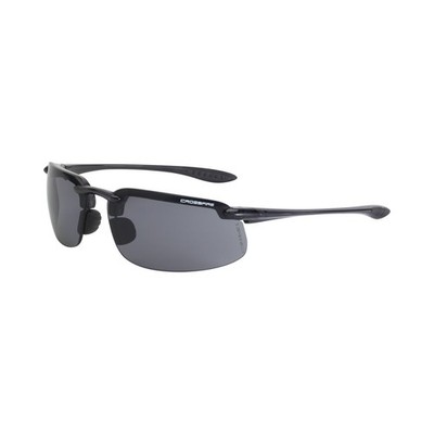 ES4 Adjustable Safety Glasses Smoke Lens Black Frame Ultralight Durable Design