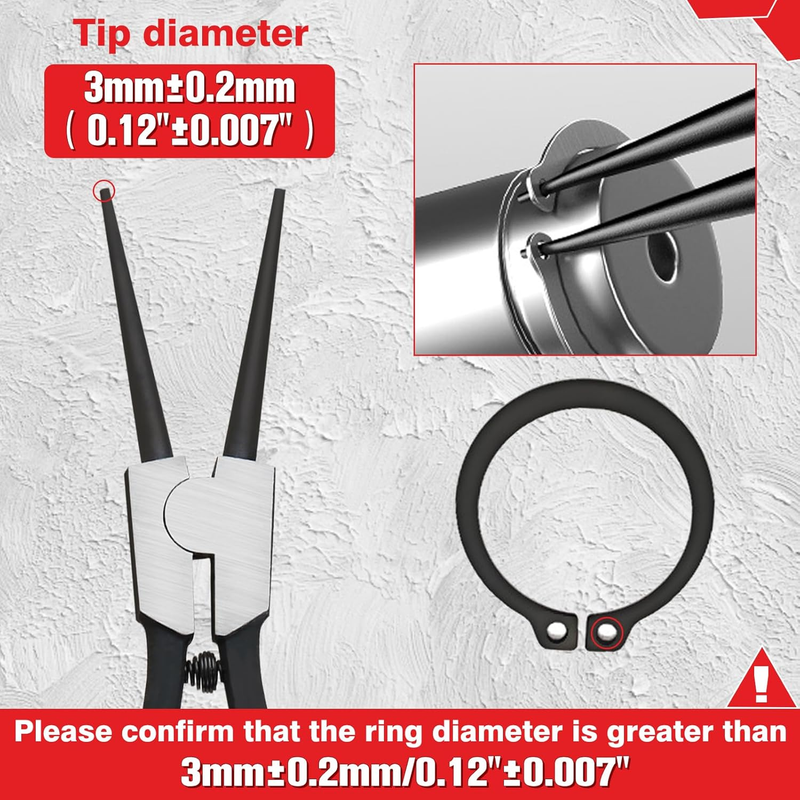 LEONTOOL 13-Inch Snap Ring Plier Heavy Duty External Circlip Pliers Straight Jaw