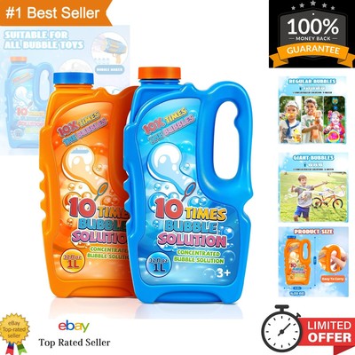 Bottles Bubbles Refill Solution, 32 OZ/1L Bubble Solution Liquid for Bubble M...