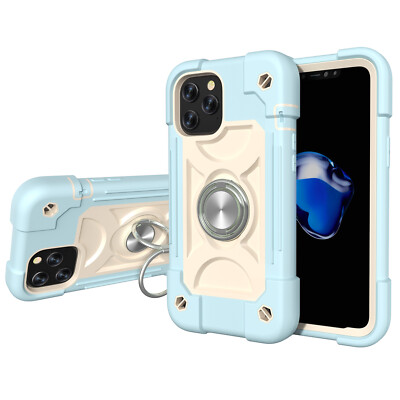 Shockproof Ring Case For iPhone 16 15 14 13 12 Pro Max Magnetic Heavy Duty Cover
