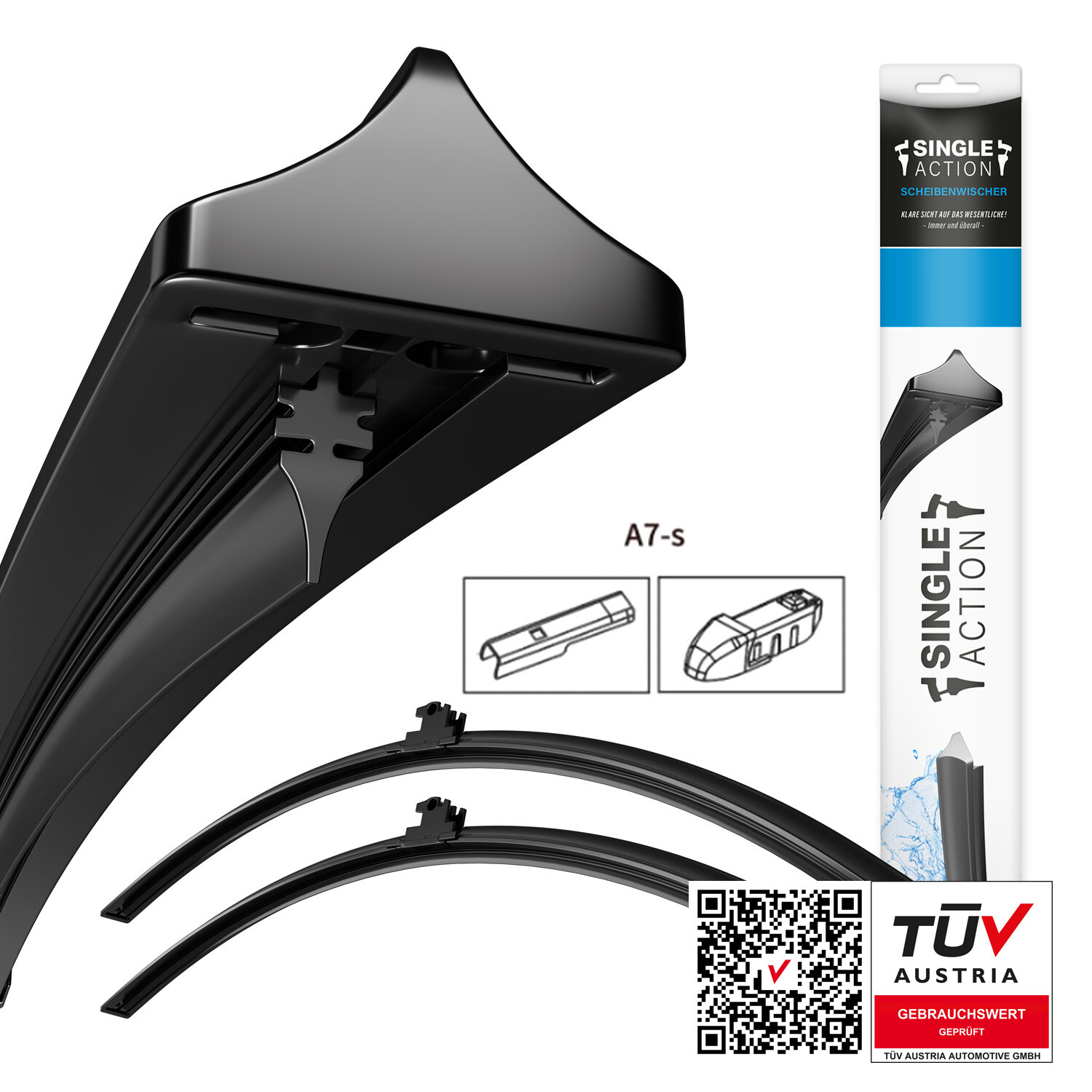 Scheibenwischer für AUDI A3 Sportback Set für Frontscheibe Single Action D1046