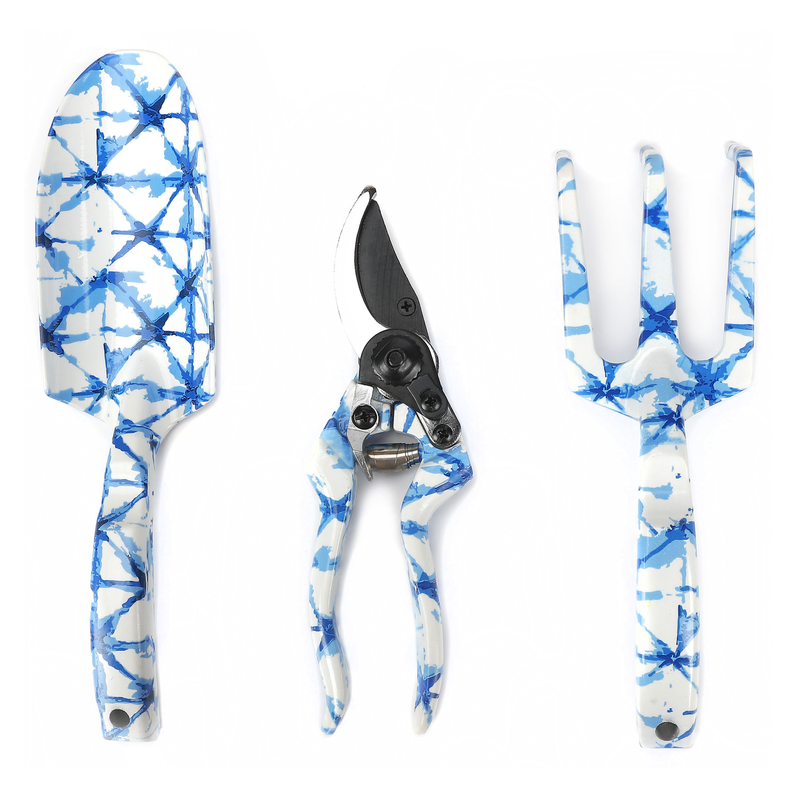 Expert Gardener Shibori Gardening Tool Set with Trowel, Cultivator, and Pruner i