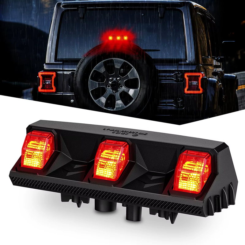 Led Third Brake Lights LED Rear Lights High Mount Stop Lights For Jeep Wrangler