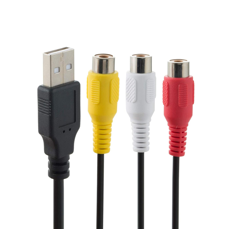 USB to RCA Cable 5FT AV Adapter Connector Cord for Viewing Files Only