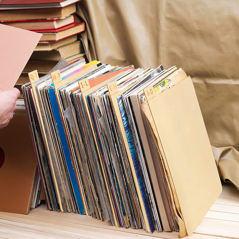 6 Pieces Vinyl Record Dividers Wooden Record Dividers Alphabetical Record Holder