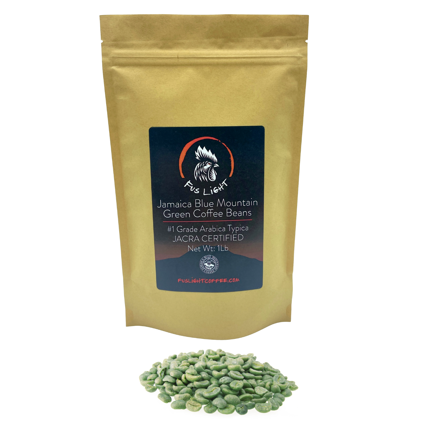 Fus Light 100 % Grade 1 Jamaica Blue Mountain Unroasted Green Coffee Beans