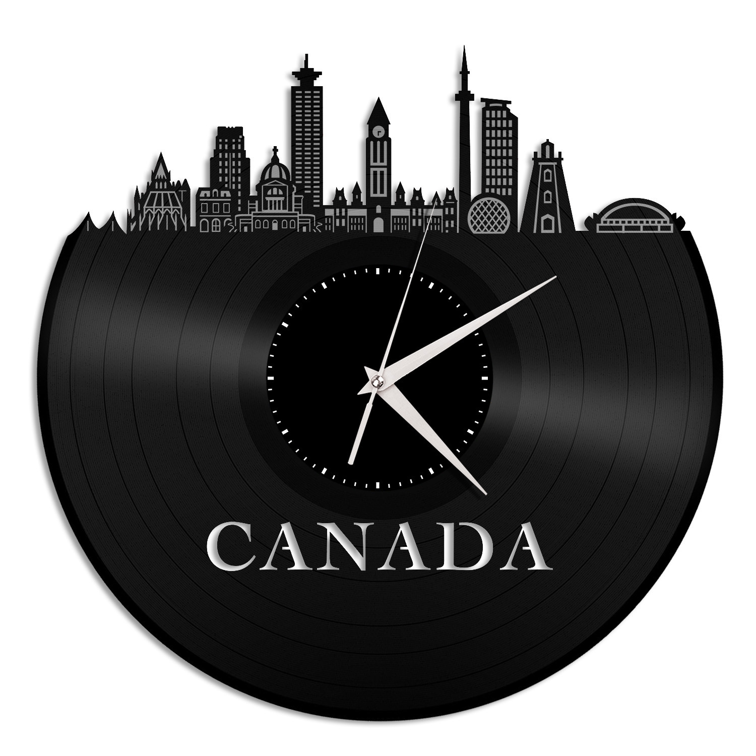 Canada Vinyl Wall Clock Skyline Cityscape Best Gift Home Office Decoration Ebay Canada Vinyl Wall Clock Skyline Cityscape Best Gift Home Office Decoration Ebay