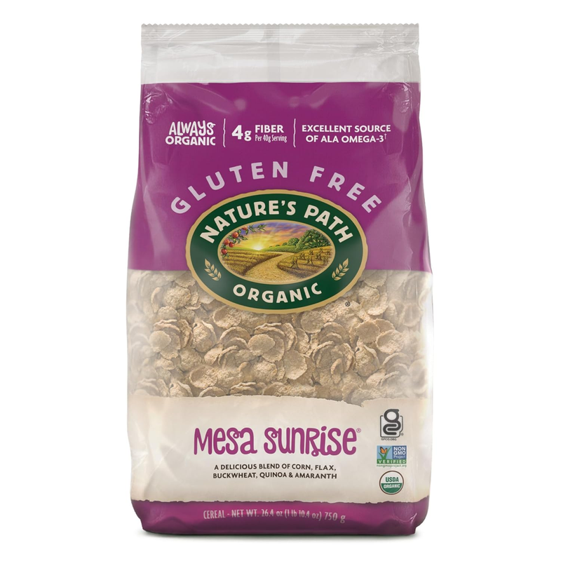 Nature'S Path Organic Mesa Sunrise Cereal, 26.4 Oz (Pack of 1), Flax Seeds, Quinoa, Amaranth, Gluten Free, Earth Friendly Packaging