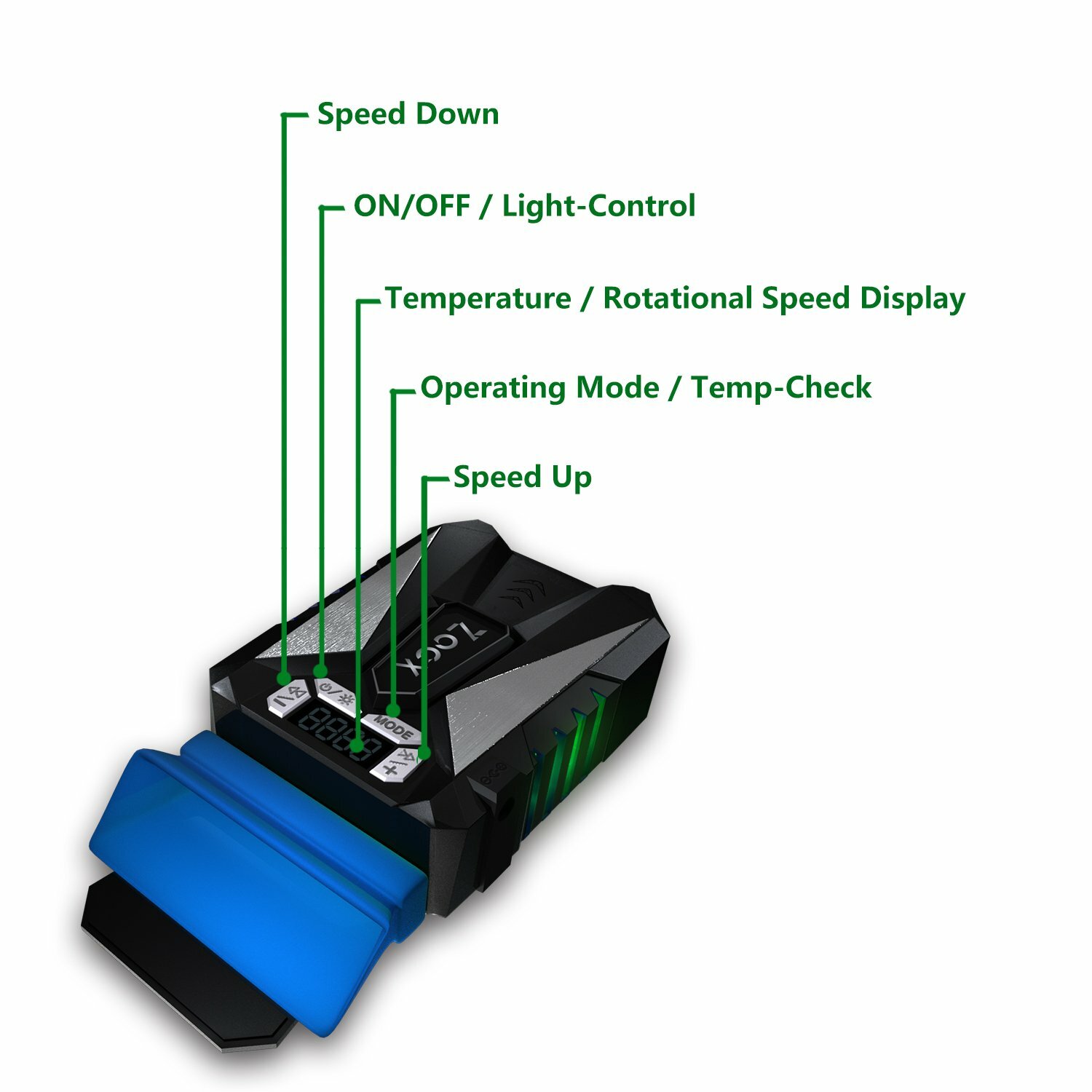 Zocx Laptop Heat Extracting USB Cooling Fan For Notebook Laptop PC US
