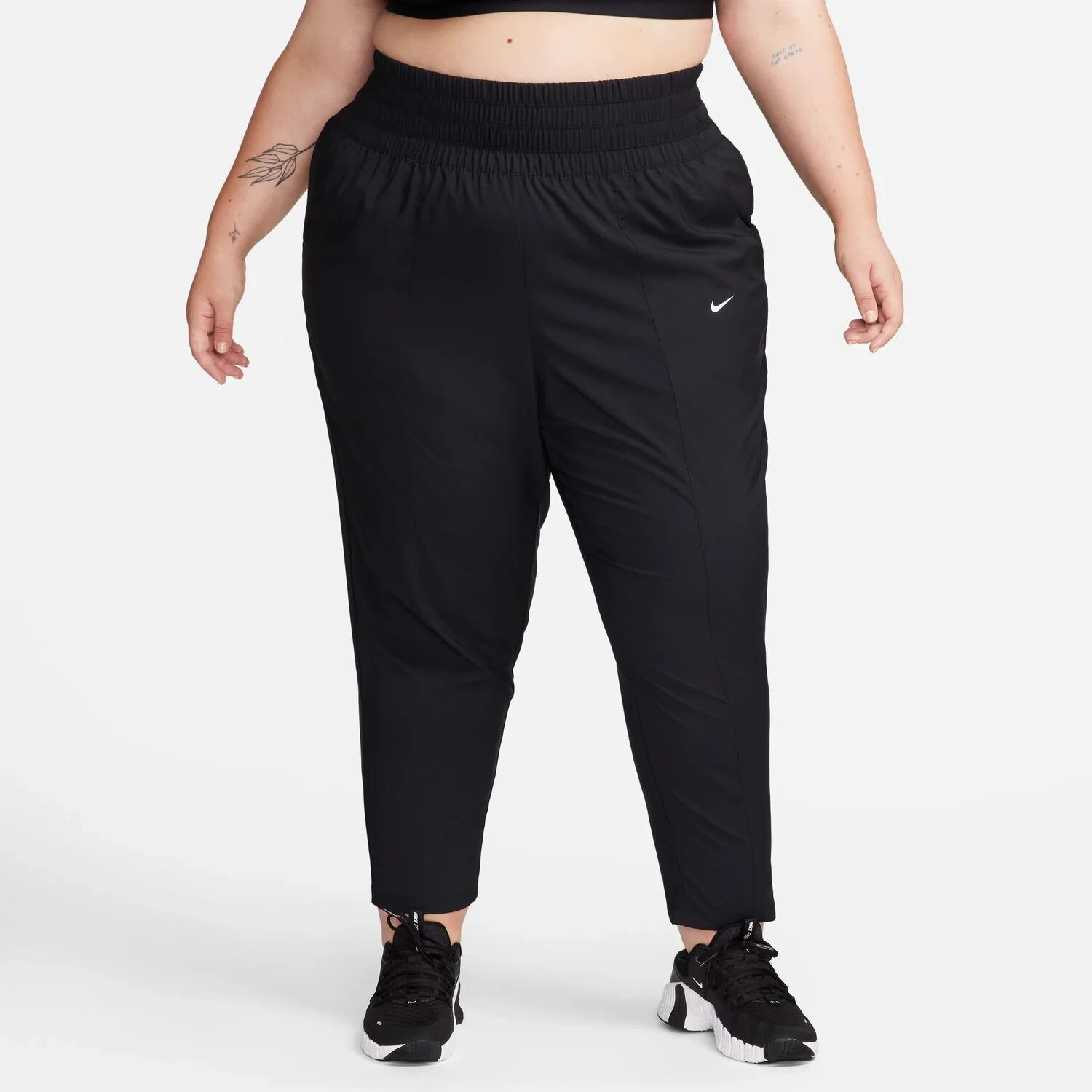 Nike Plus Size Dri-FIT One Ultra High-Waist Pants Women's 1X Black Elastic Waist - Picture 1 of 18
