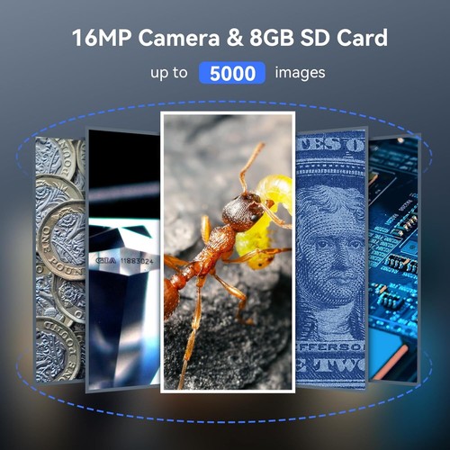 TOMLOV 100X Coin Microscope Magnifier 2" LCD Jeweler Magnifying Glass Loupe USB