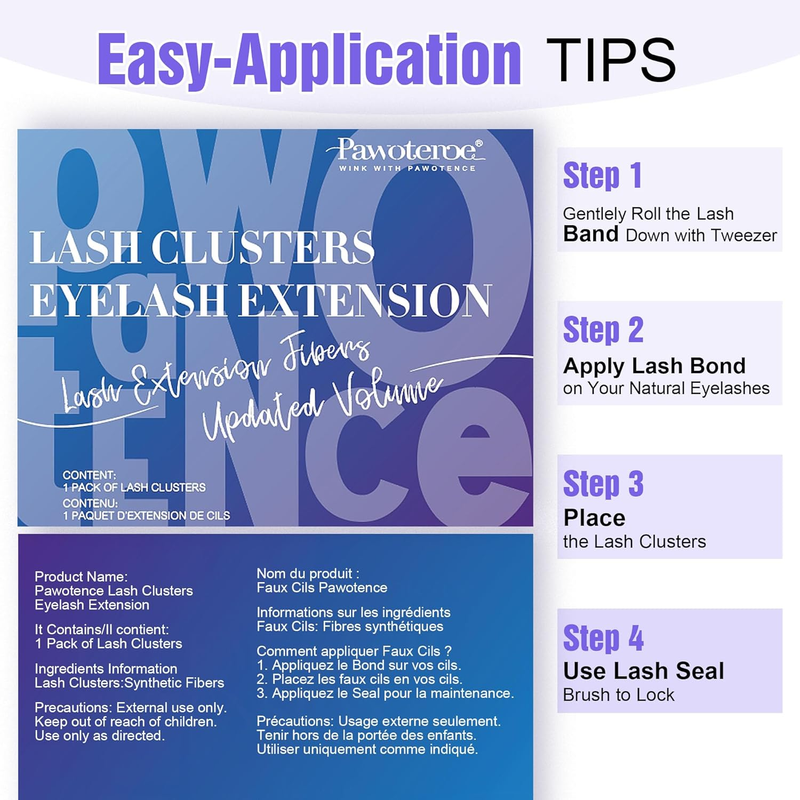 Lash Extension 280pcs Individual Lashes DIY Eyelash Extension Lash Clusters 40D